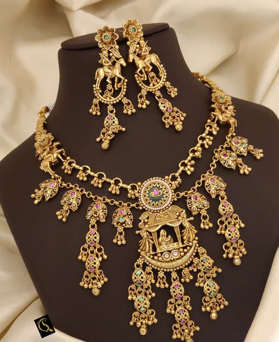 Rajwadi Palace Necklace Set